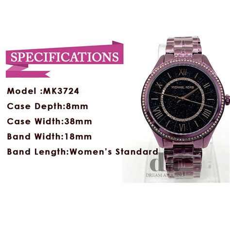 plum purple michael kors watch|mk3724.